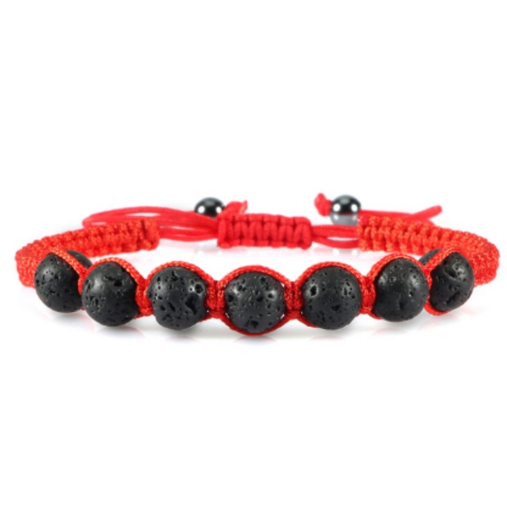 Lava Bracelet,Lava Stone Shamballa Bracelet,Drawstring Bracelet,Lava Stone 8mm